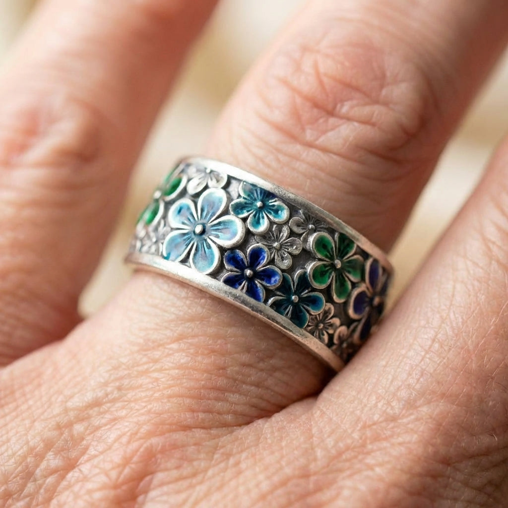 Flower Silver Ring