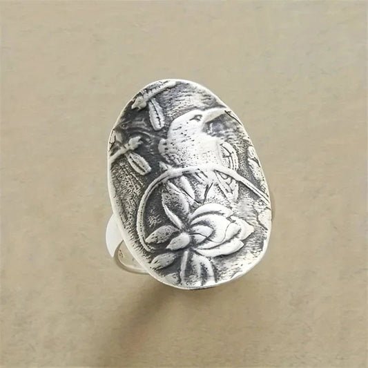 Vintage Flower Statement Ring