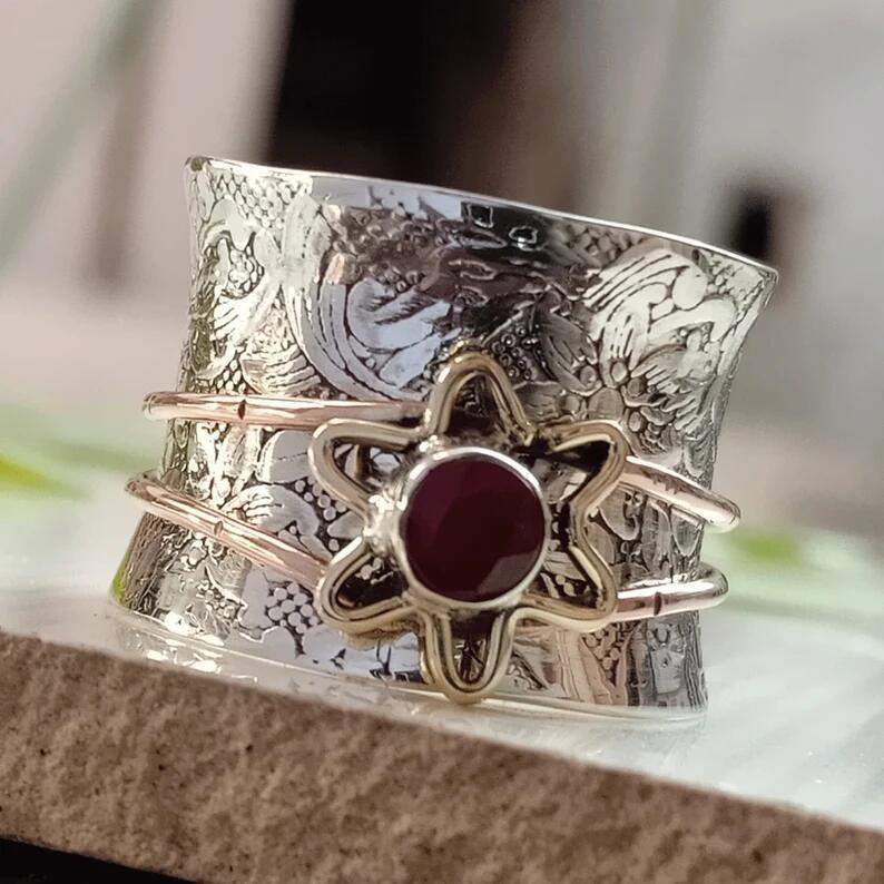 Vintage Garnet Statement Ring