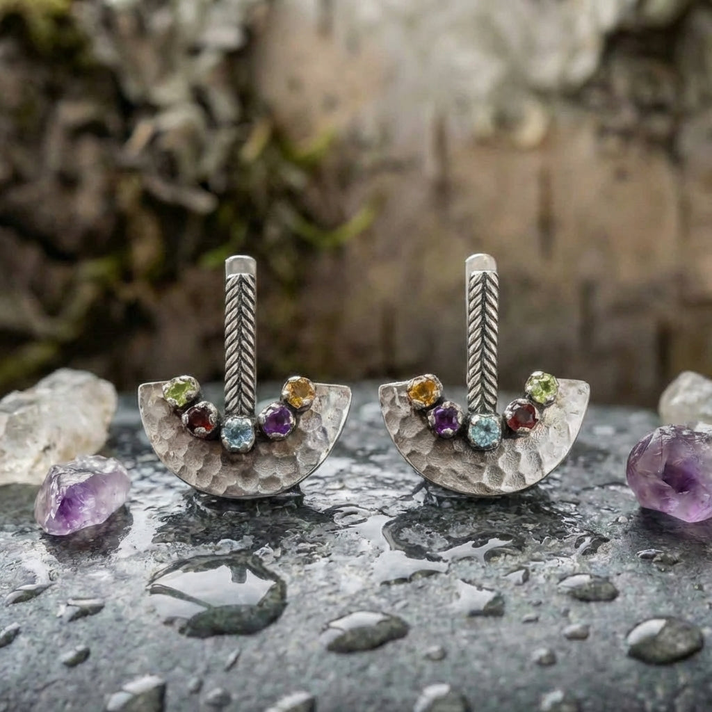 Vintage Gemstone Dangle Earrings