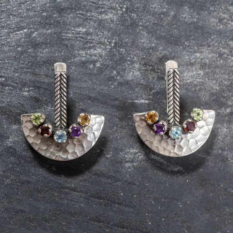 Vintage Gemstone Dangle Earrings