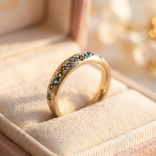 Vintage Gold Colorful Ring