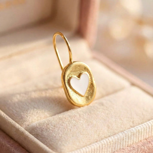 Vintage Gold Heart Earrings
