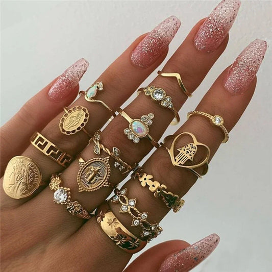 Vintage Gold Ring Set