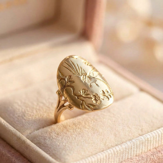 Vintage Gold Swallow Ring
