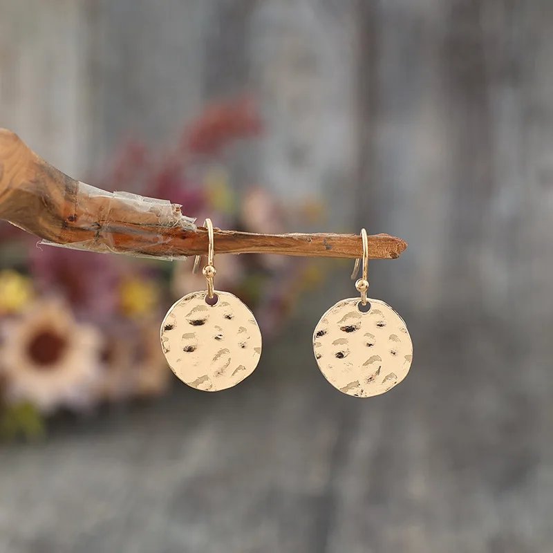 Vintage Gold Wafer Earrings