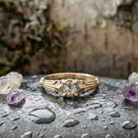 Vintage Gold Zircon Ring