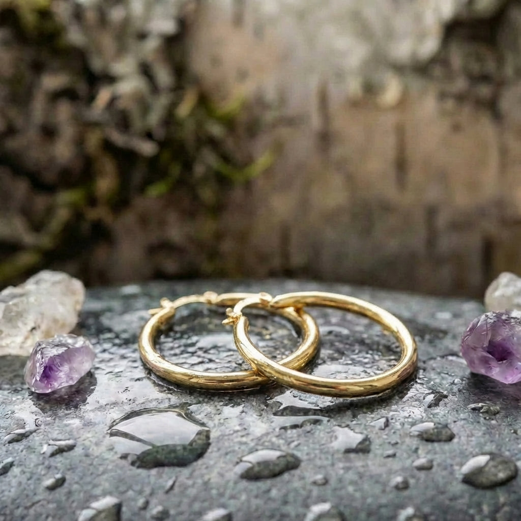 Vintage Golden Hoops