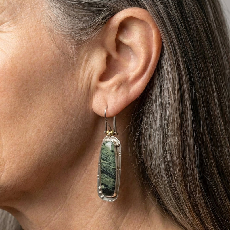 Green Stone Earrings