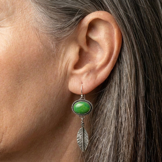 Green Stone Earrings