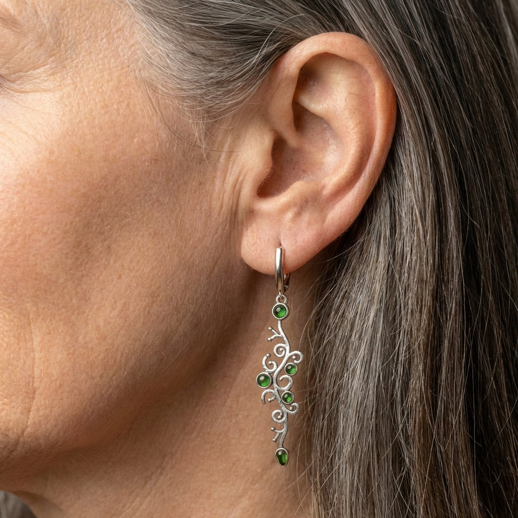 Green Stone Earrings