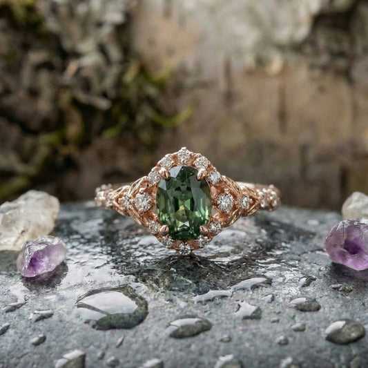 Vintage Green Zircon Ring