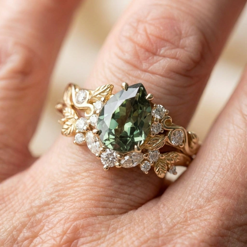 Green Zircon Ring