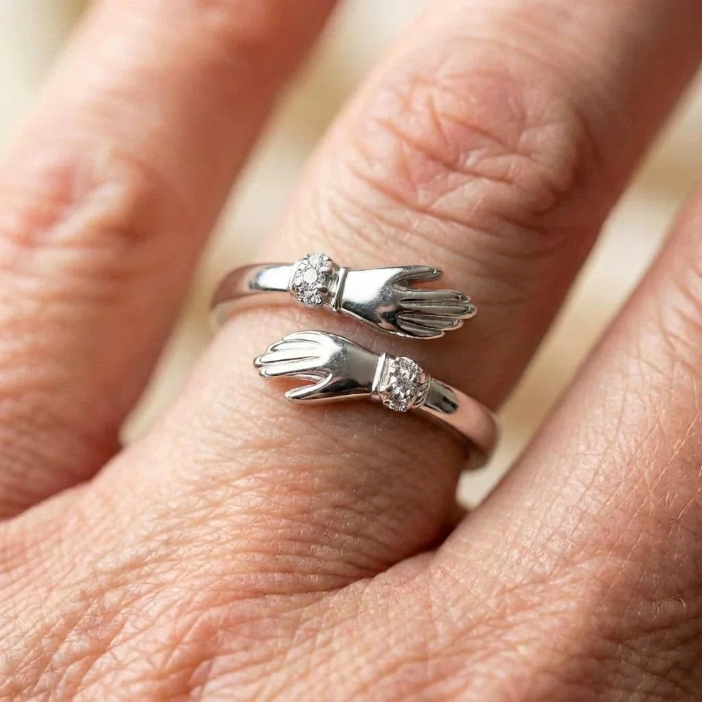 Vintage Hand Crystal Ring