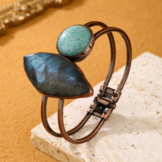 Vintage Labradorite Cuff Bracelet