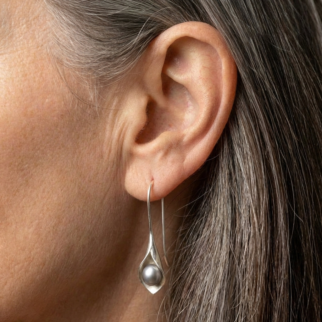 Leaf & Pearl Earrings