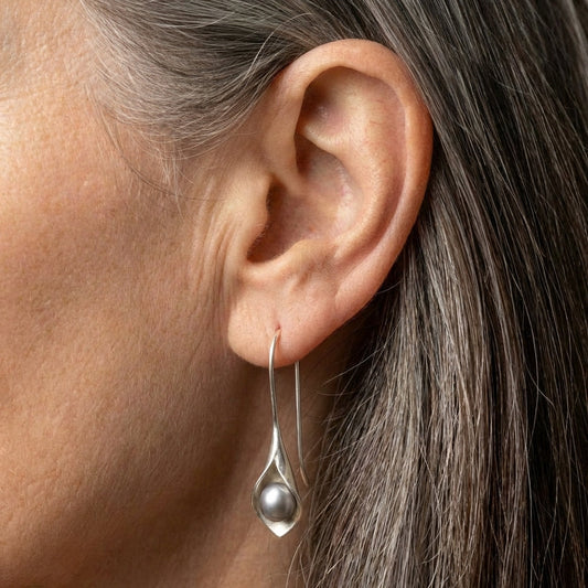 Leaf & Pearl Earrings