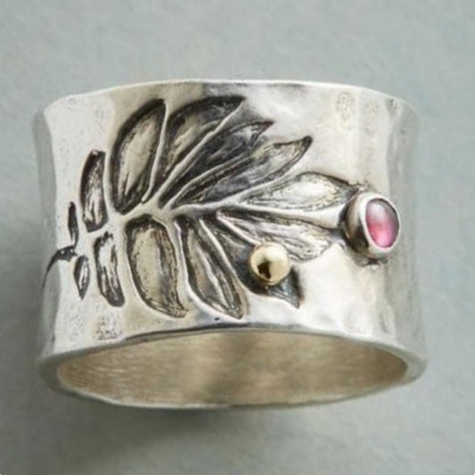 Vintage Leaf Ring