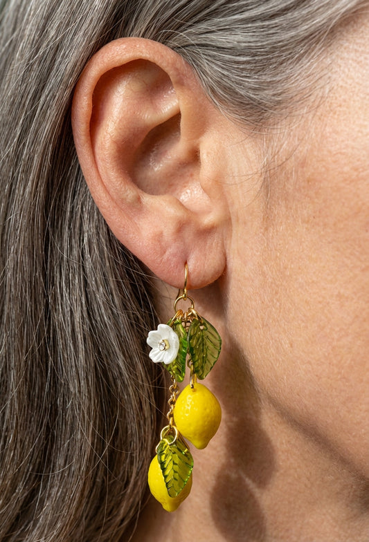 Lemon Flower Earrings