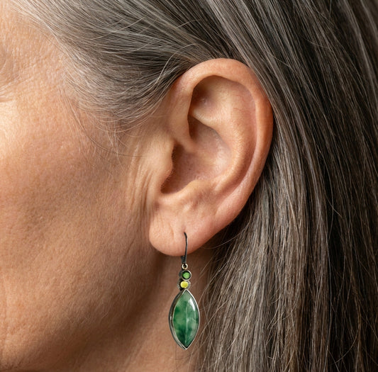 Metal Leaf Dangle Earrings