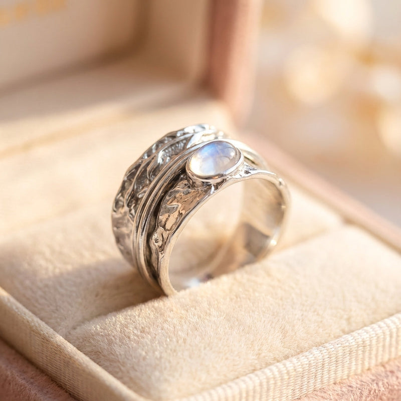 Vintage Moonstone Crystal Ring
