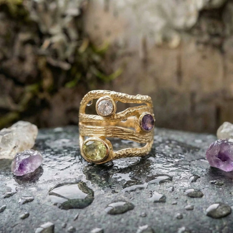 Vintage Multistone Statement Ring