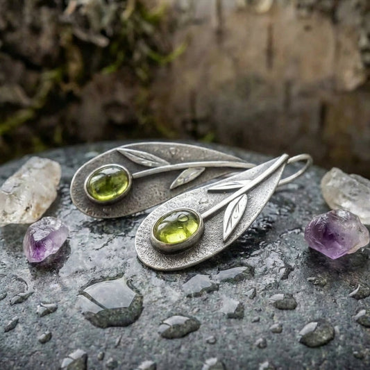 Vintage Olive Leaf Earrings