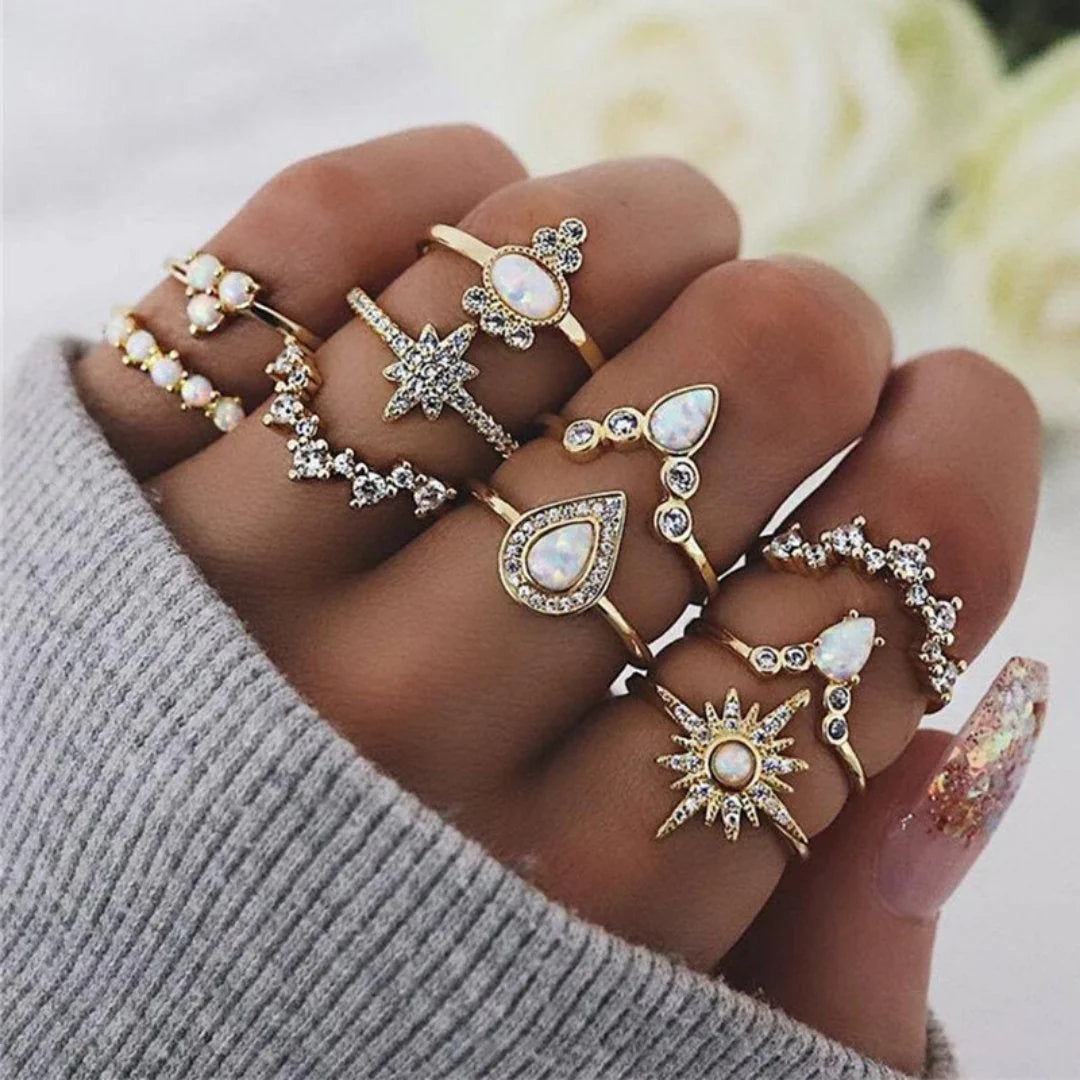 Vintage Opal Ring Set