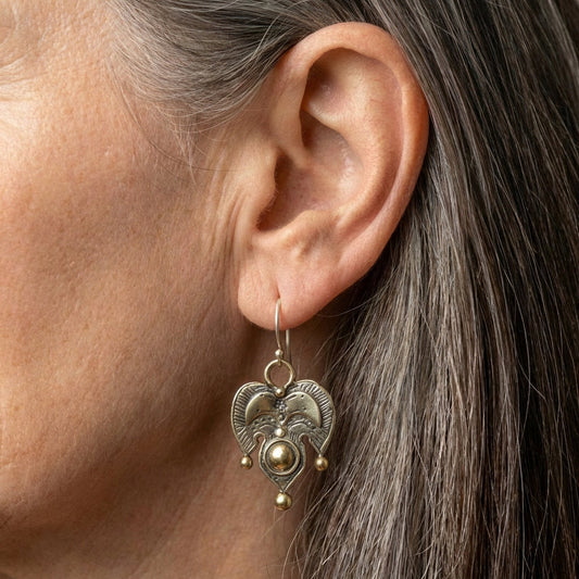 Ornate Heart Earrings