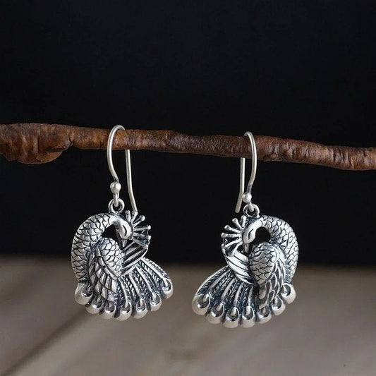 Vintage Peacock Earrings