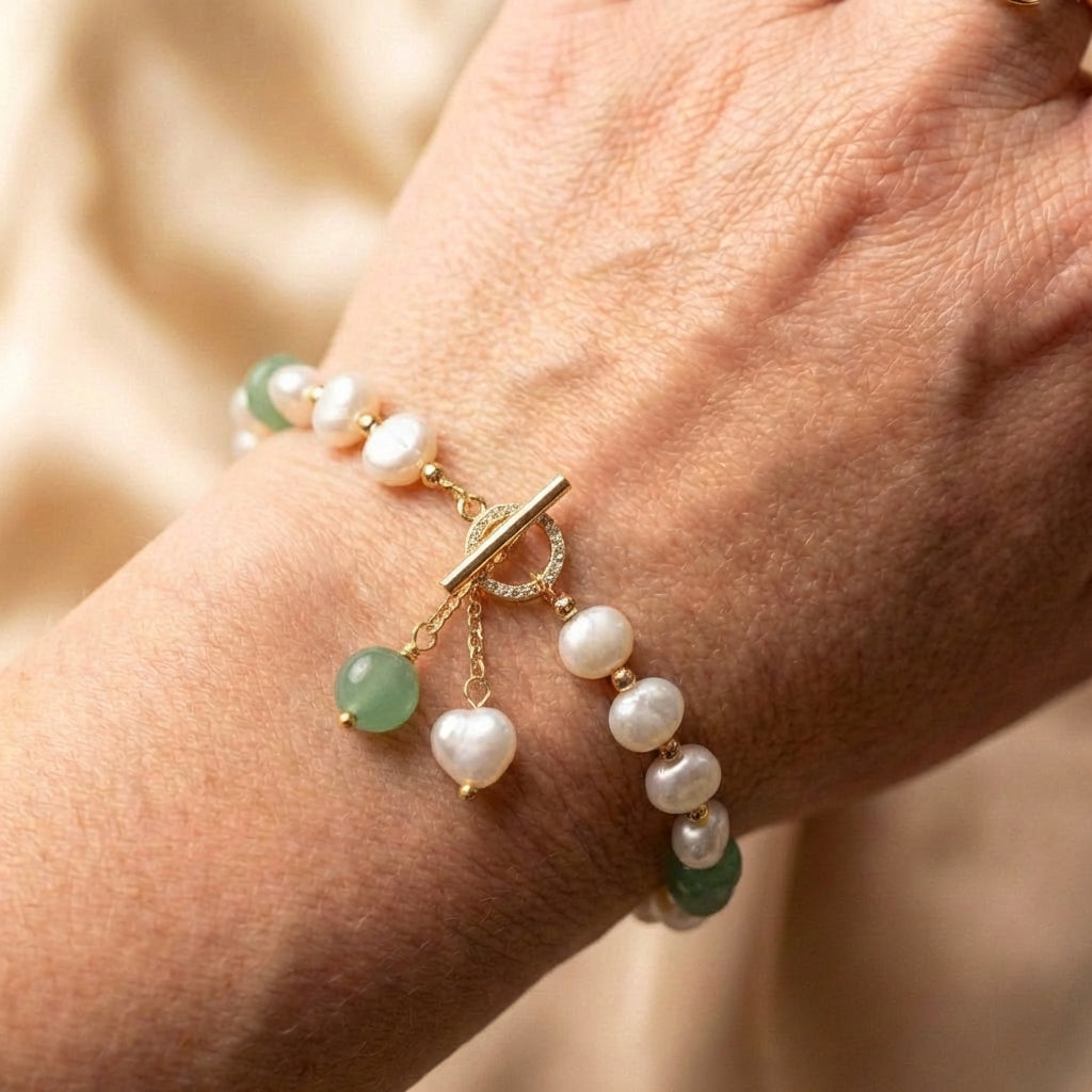 Pearl Charm Wrist Bracelet