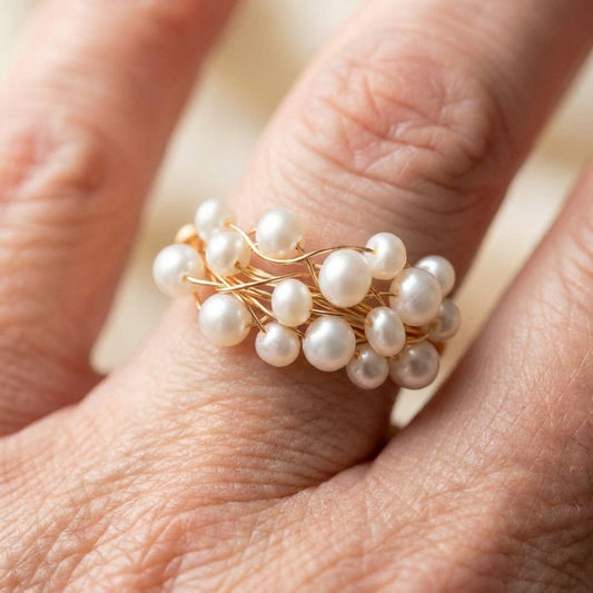 Vintage Pearl Nest Ring