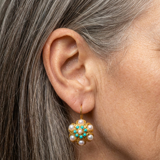 Pearl Turquoise Earrings