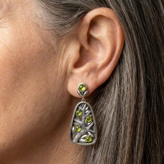 Peridot Branch Earrings