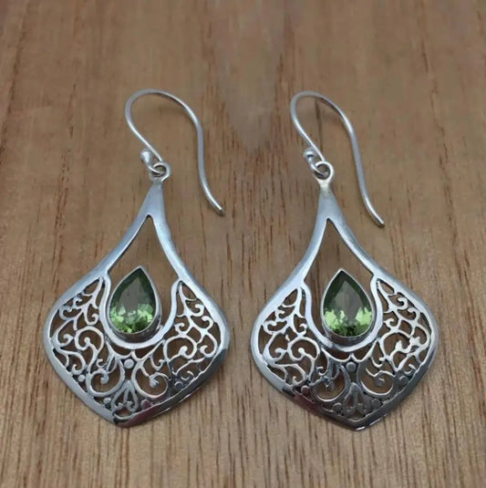 Vintage Peridot Dangle Earrings