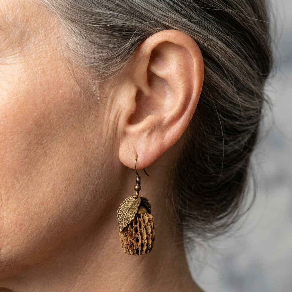 Pinecone Drop Earrings