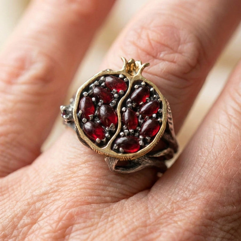 Pomegranate Garnet Ring