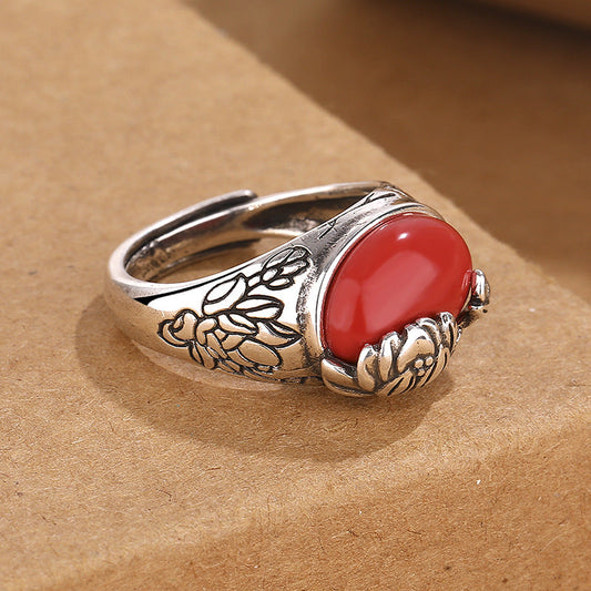 Vintage Red Coral Ring