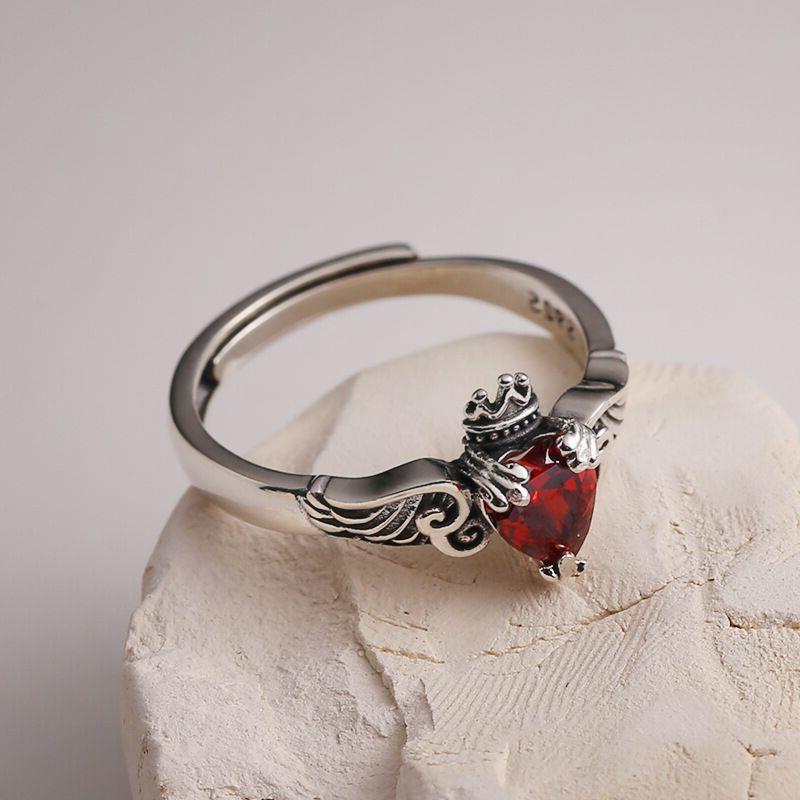 Vintage Red Heart Ring