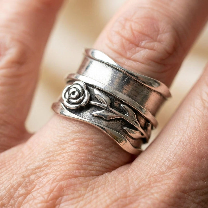 Rose Silver Ring