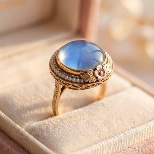 Vintage Rounded Moonstone Ring