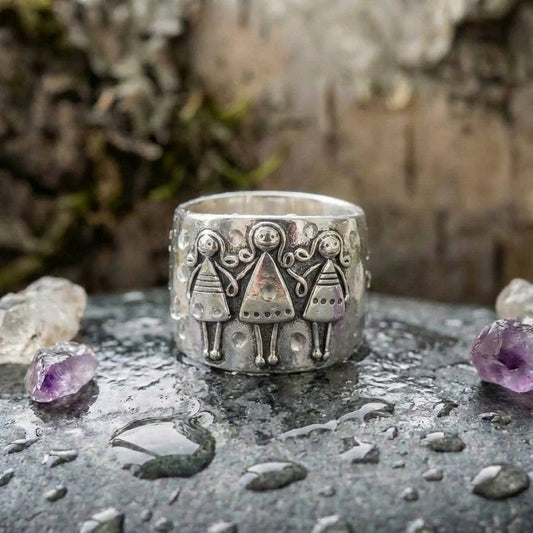 Vintage Silver Figure Ring