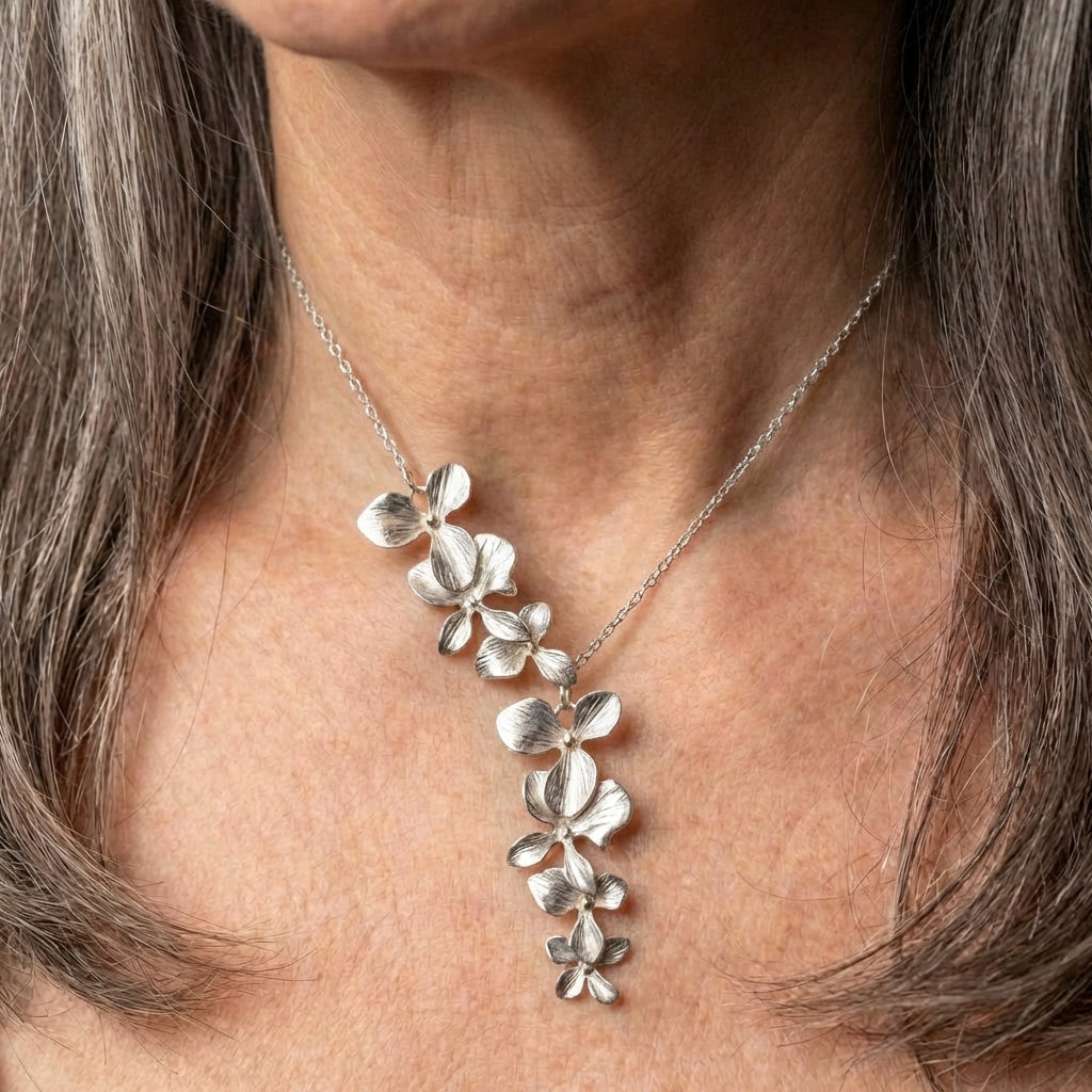 Silver Flower Necklace
