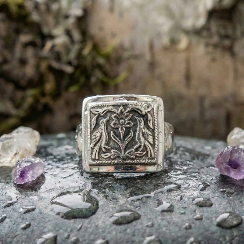 Vintage Silver Flower Ring