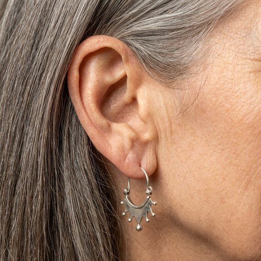Silver Geometric Earrings