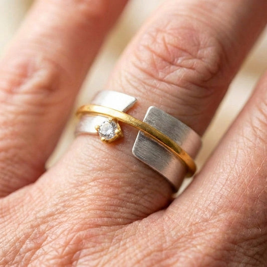Silver Gold Ring