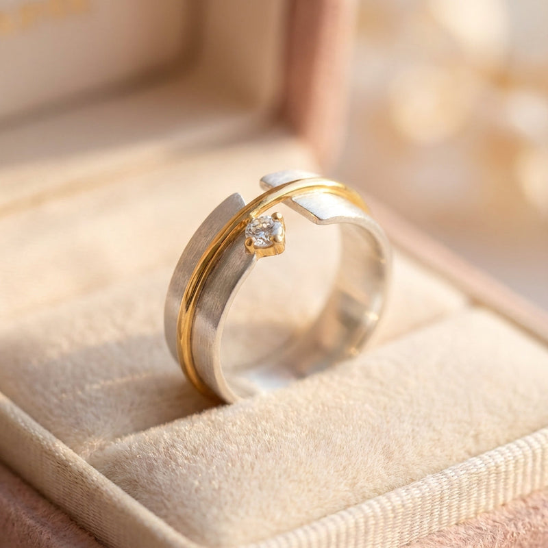Vintage Silver Gold Ring