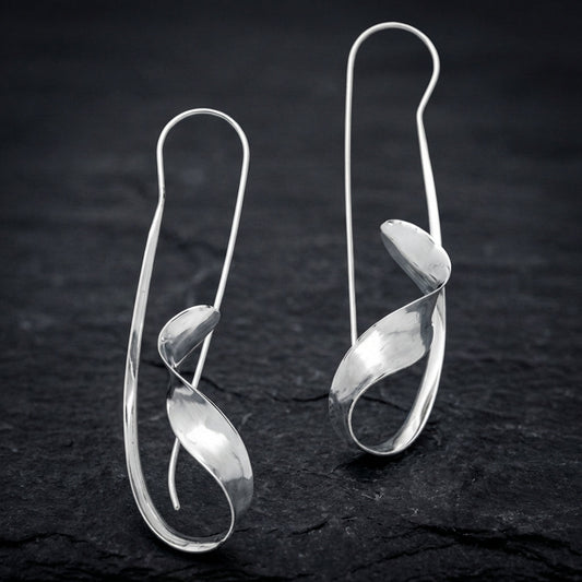 Vintage Silver Irregular Dangling Earrings