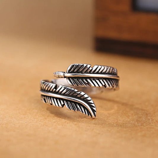 Vintage Silver Leaf Ring