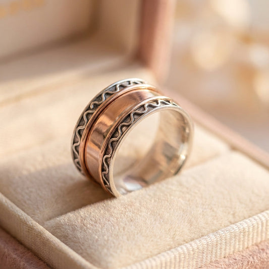 Vintage Silvered Form Ring